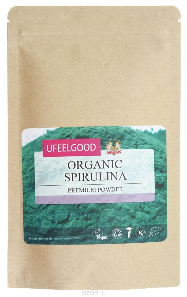 UFEELGOOD Organic Spirulina Premimum Powder   , 100 