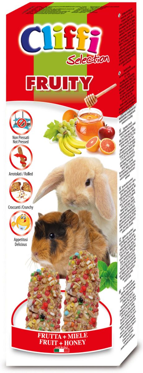  Cliffi Sticks For Rabbits and Guinea Pigs Honey and Fruit, Fruity Selection     ,     , 110 